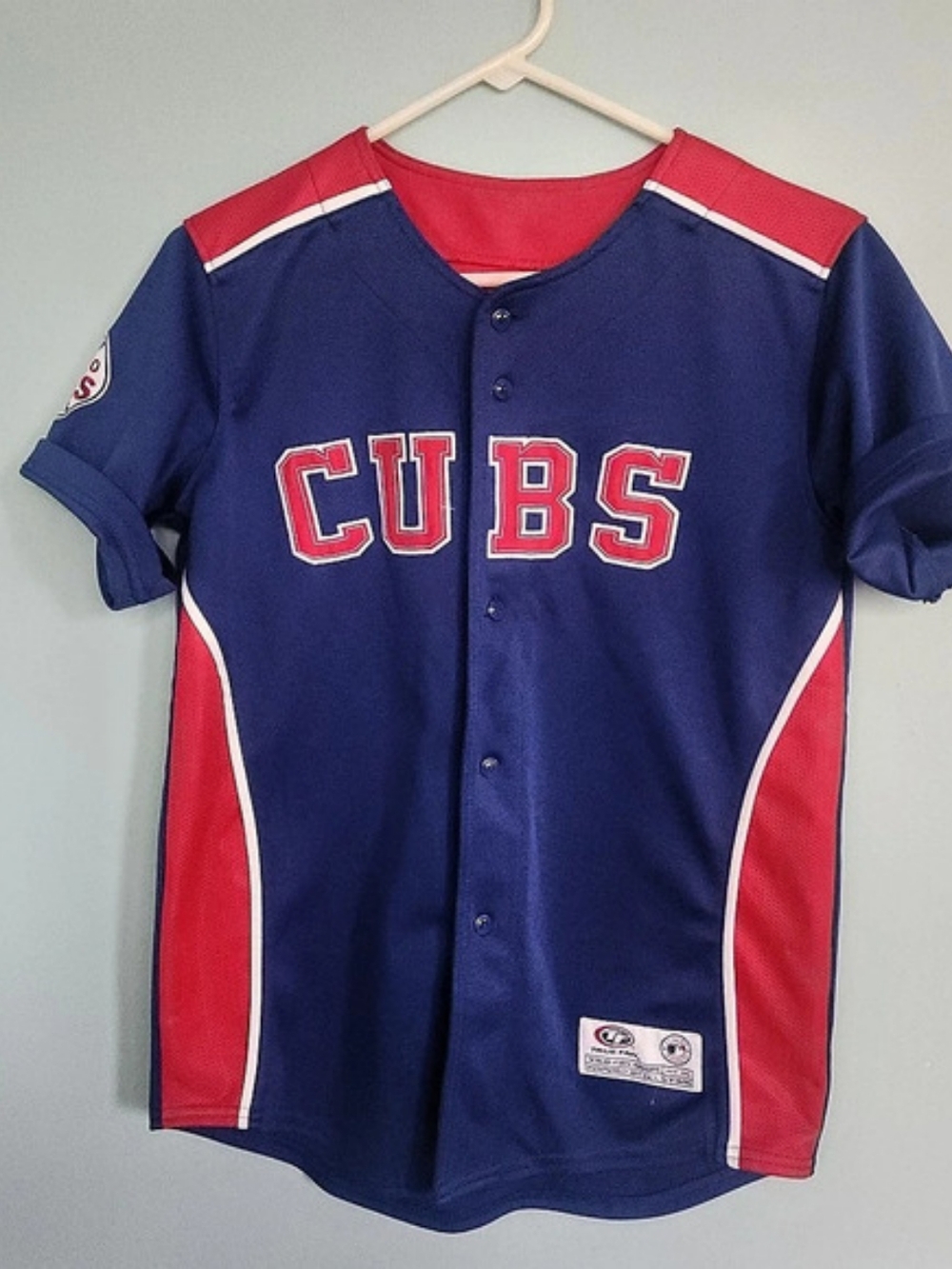True Fan Chicago Cubs MLB True Fan Series Baseball Jersey Blue & Red
